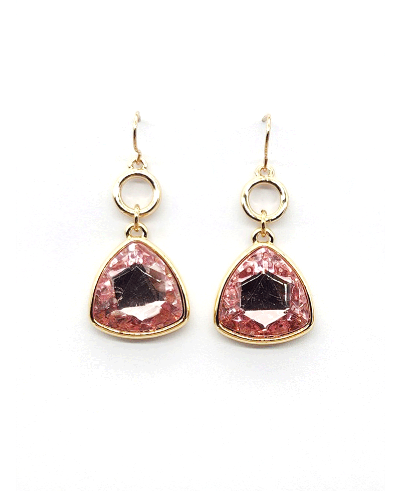 Trillion Cut Crystal Drop Earring