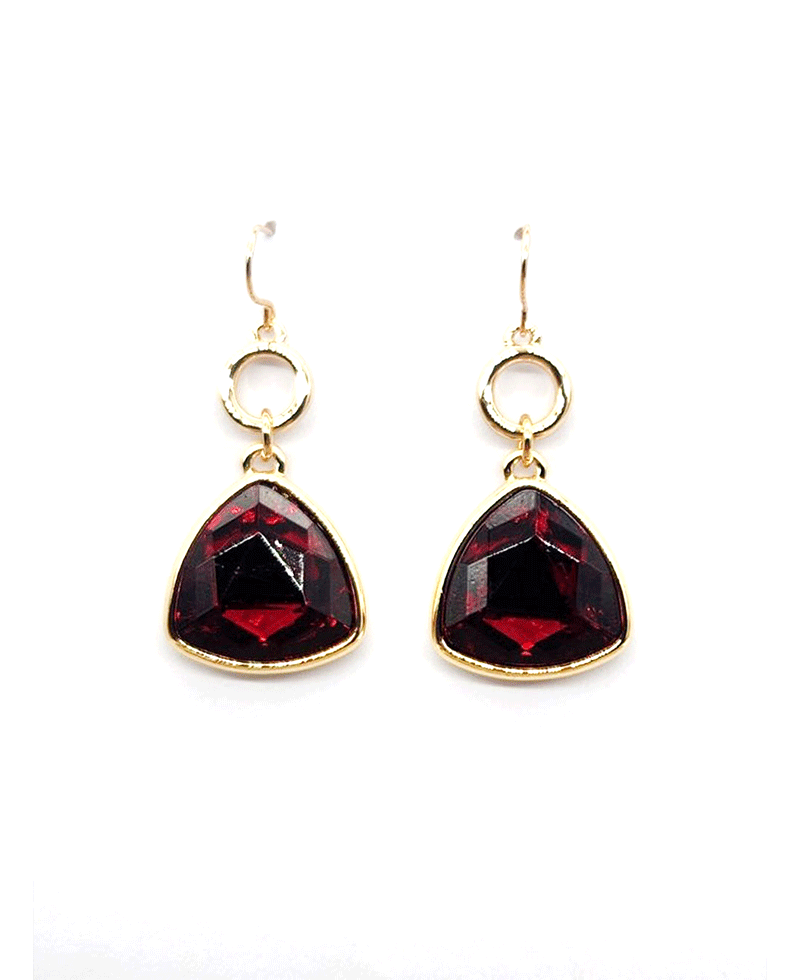 Trillion Cut Crystal Drop Earring