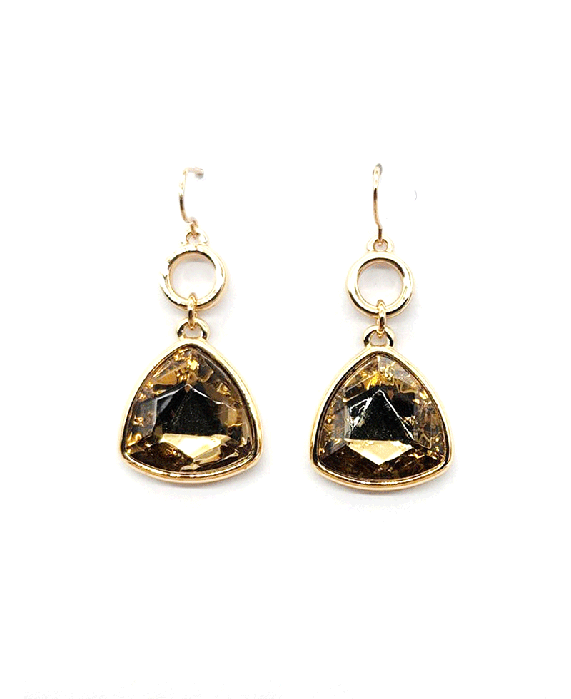 Trillion Cut Crystal Drop Earring