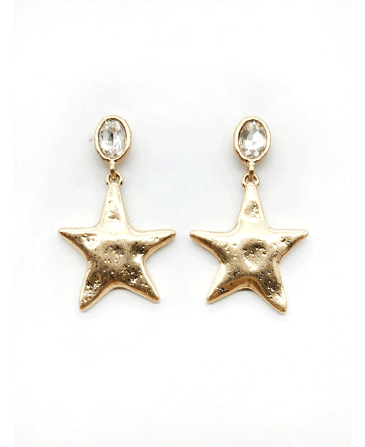 Hammered Star Earring