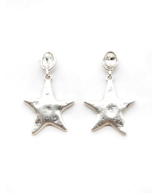 Hammered Star Earring