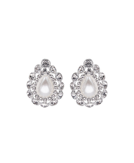 Rhinestone Teardrop Shape Post Earring