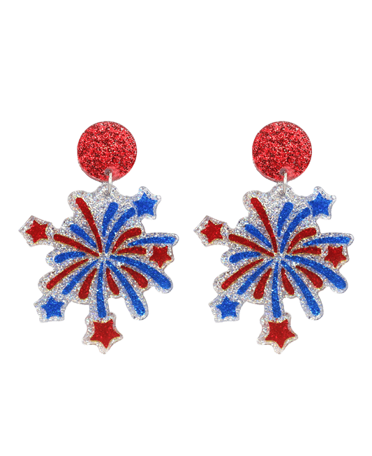 July 4th Fireworks Post Earring