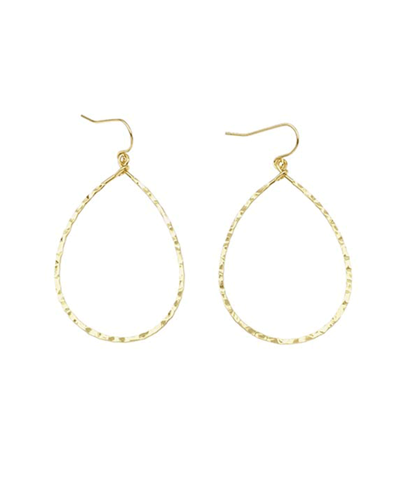 Hammered Teardrop Earring