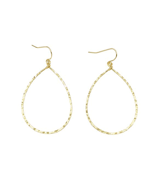 Hammered Teardrop Earring