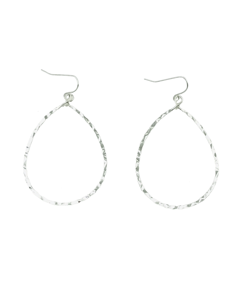 Hammered Teardrop Earring