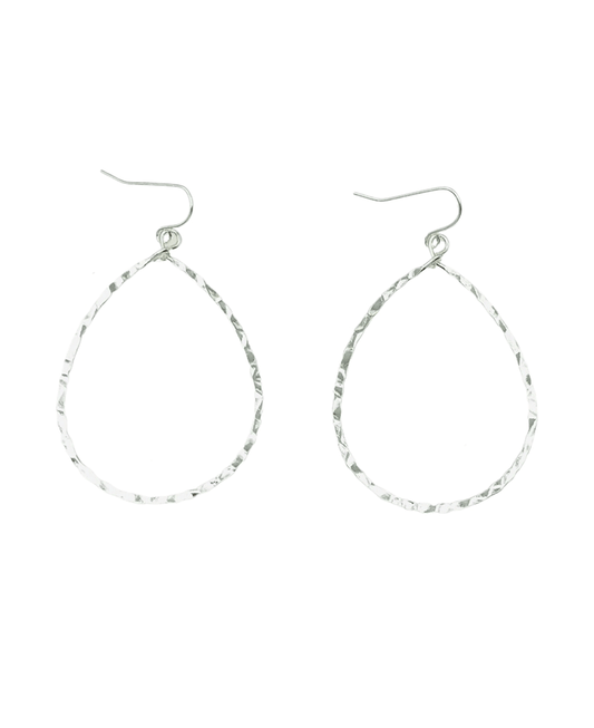 Hammered Teardrop Earring