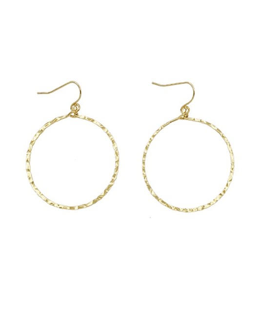 Hammered Circle Earring