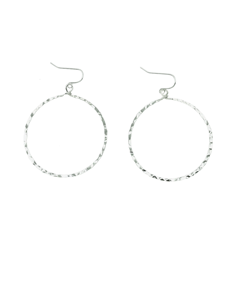 Hammered Circle Earring