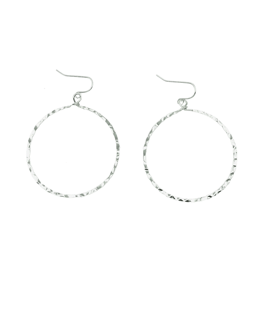 Hammered Circle Earring