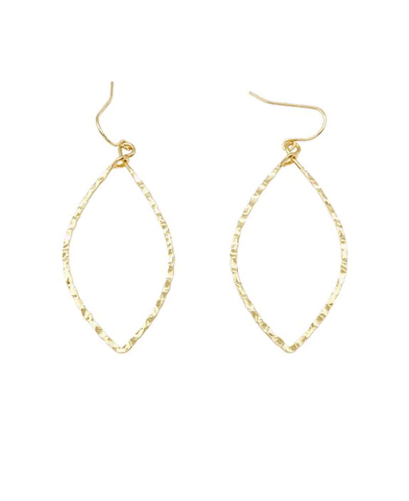 Hammered Marquise Earring