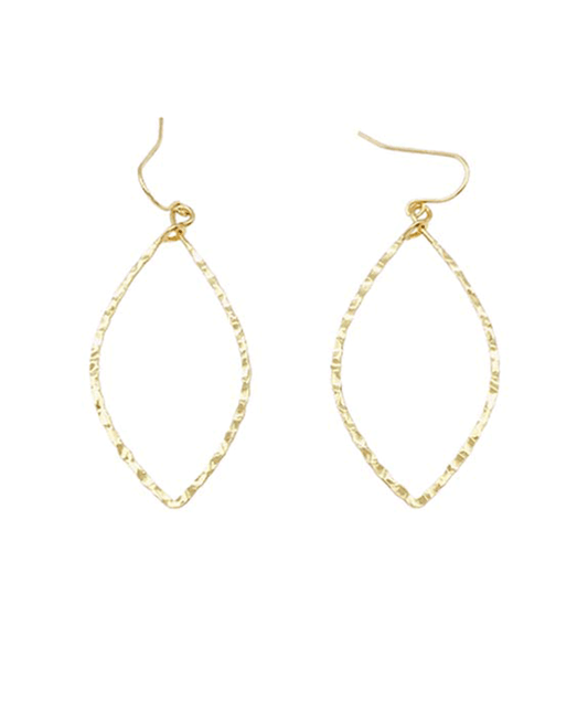 Hammered Marquise Earring