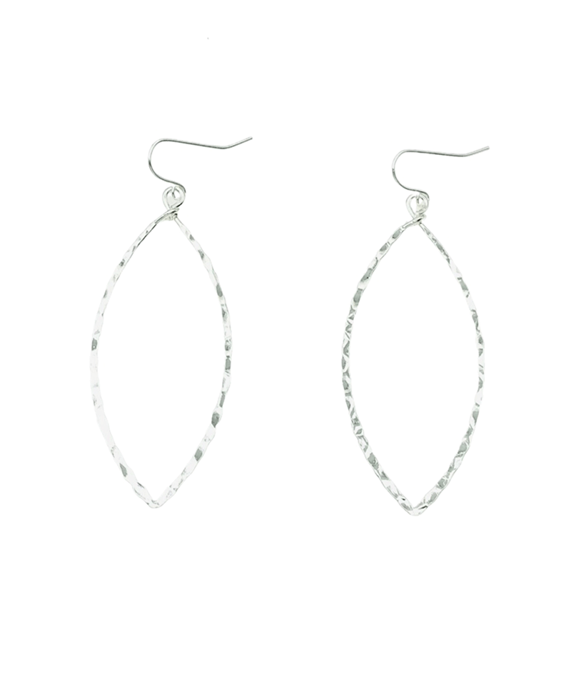 Hammered Marquise Earring