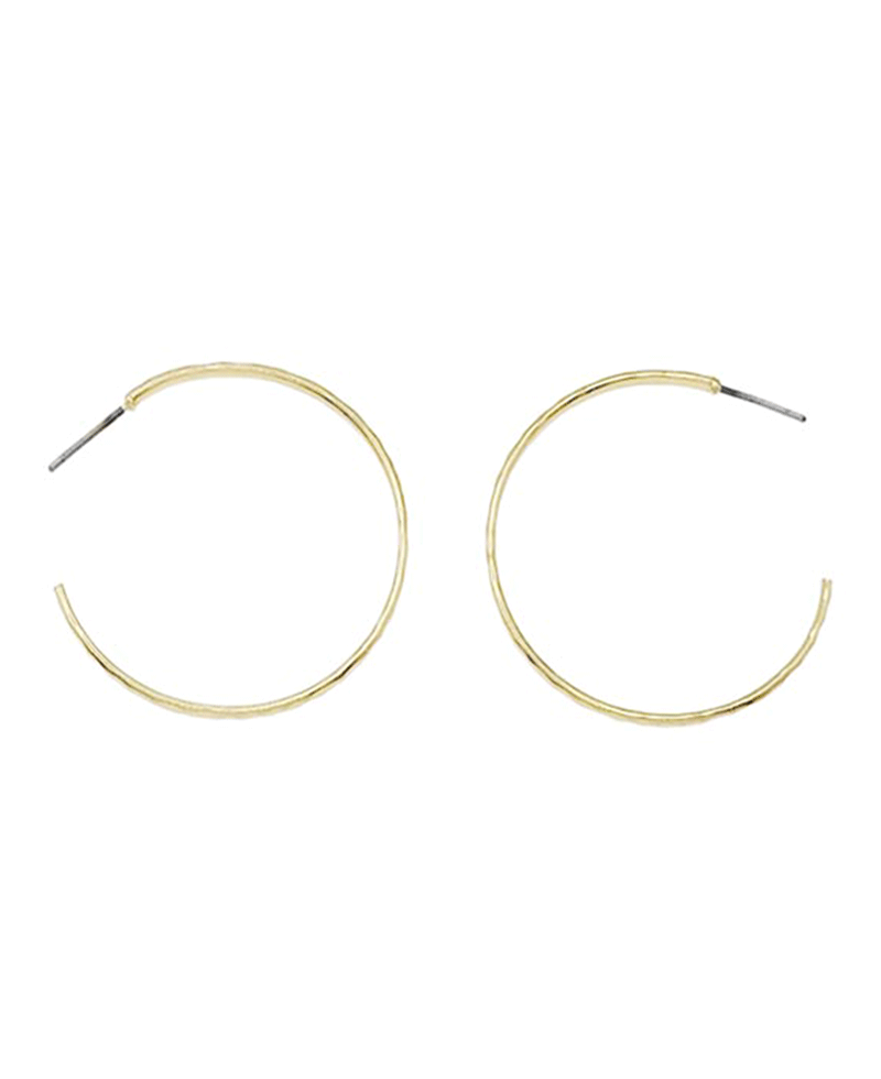 Hammered Hoop Earring