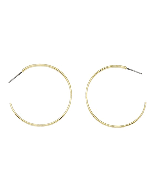 Hammered Hoop Earring