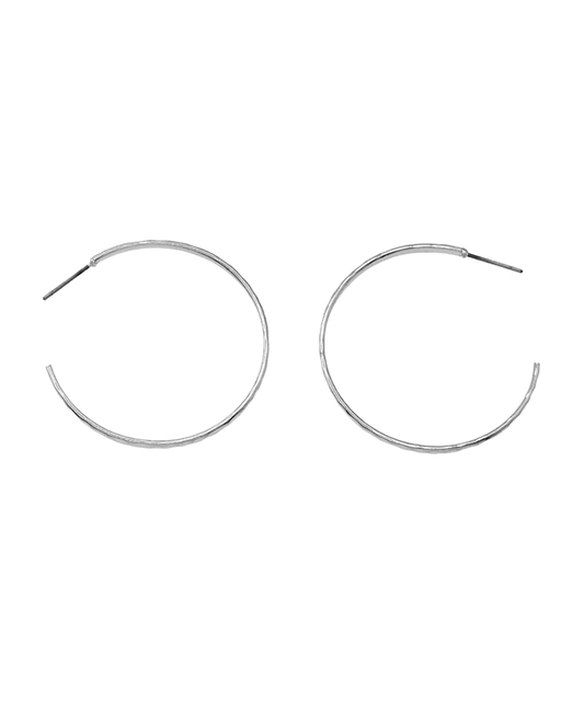 Hammered Hoop Earring