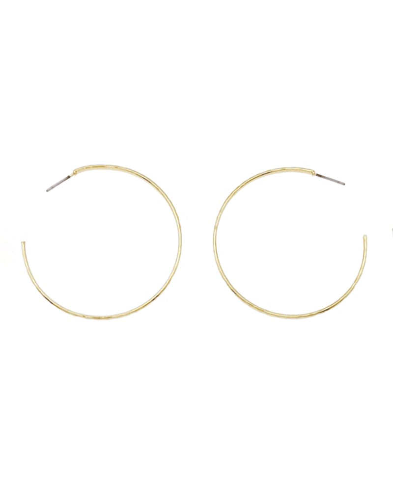 Hammered Hoop Earring