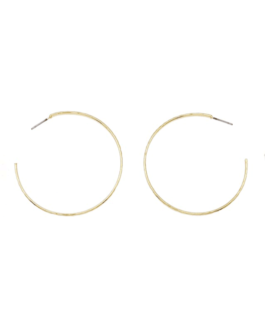 Hammered Hoop Earring