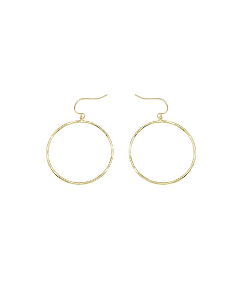 Hammered Circle Earring