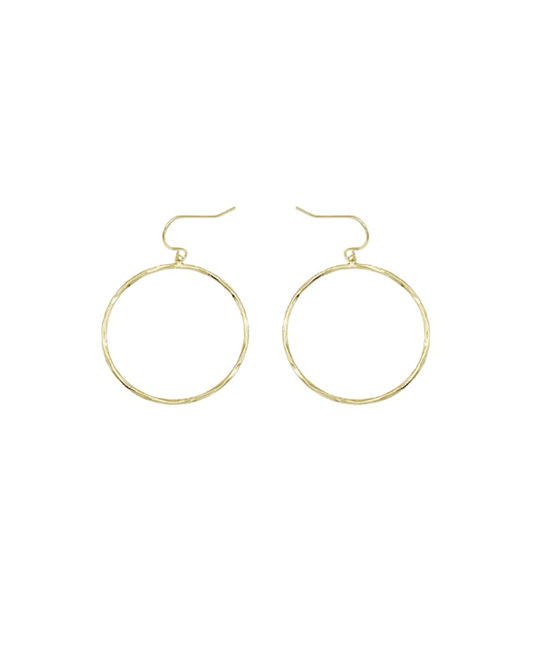 Hammered Circle Earring