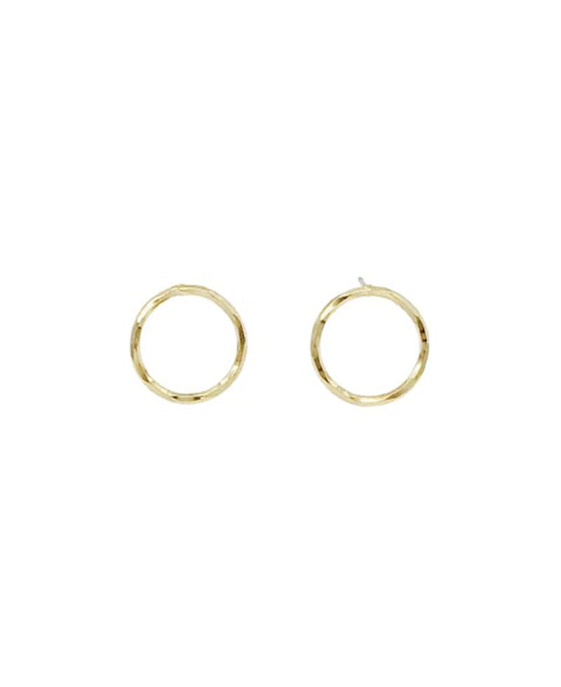 Hammered Full Circle Post Earring