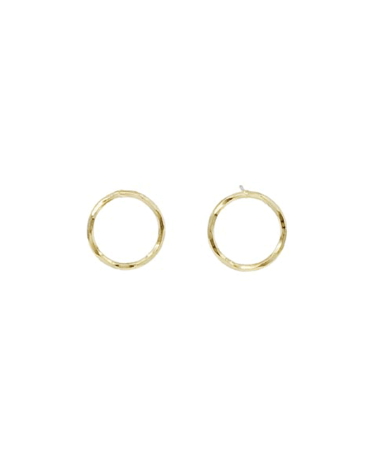 Hammered Full Circle Post Earring