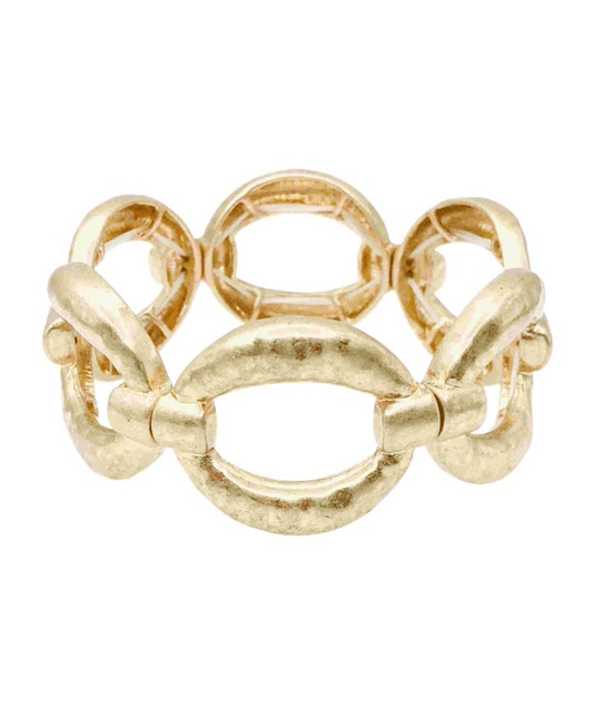 Chunky Open Oval Link Metal Bracelet