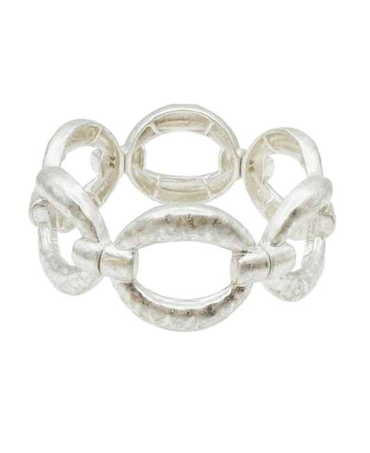 Chunky Open Oval Link Metal Bracelet