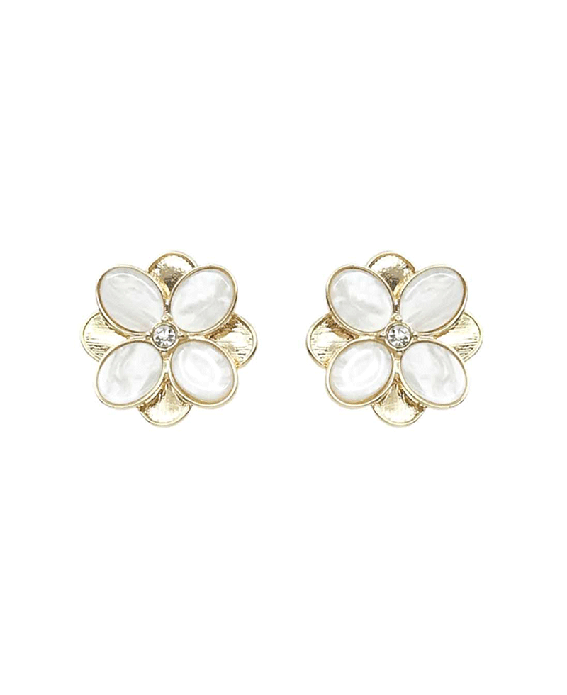 MOP Petals Flower Stud Earring