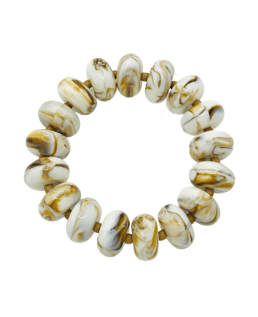 Chunky Resin Beaded Stretch Bracelet