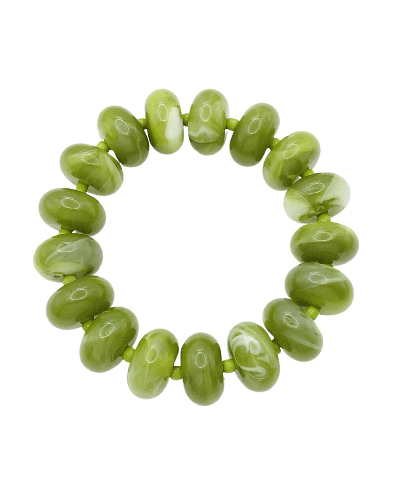 Chunky Resin Beaded Stretch Bracelet