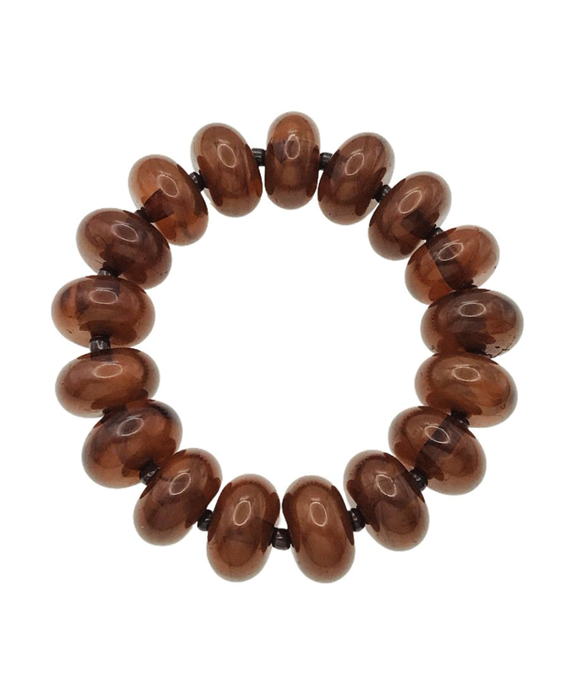 Chunky Resin Beaded Stretch Bracelet
