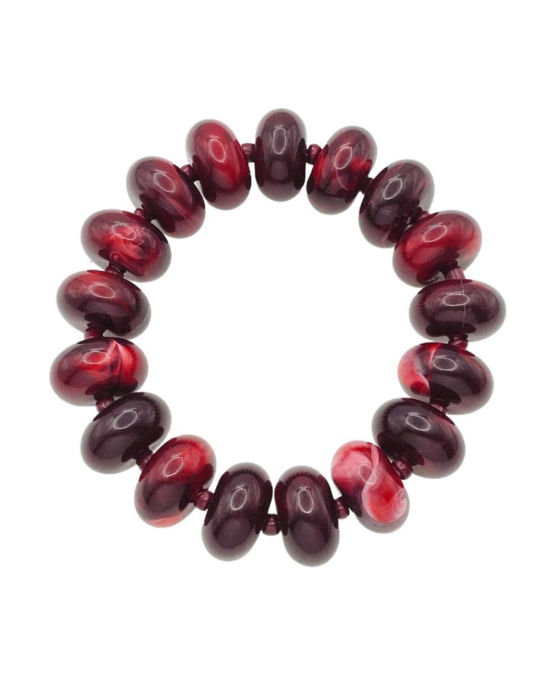 Chunky Resin Beaded Stretch Bracelet