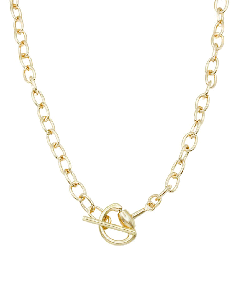 Front Toggle Clasp Closure Chain Necklace