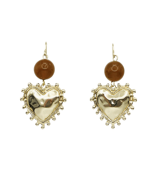 Vintage Style Heart Drop Earring