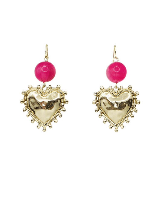Vintage Style Heart Drop Earring