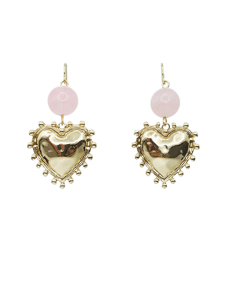 Vintage Style Heart Drop Earring