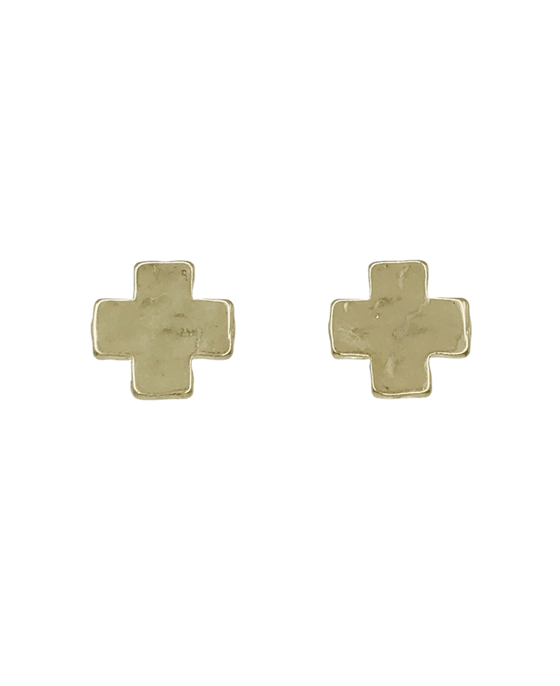 Square Cross Stud Earring