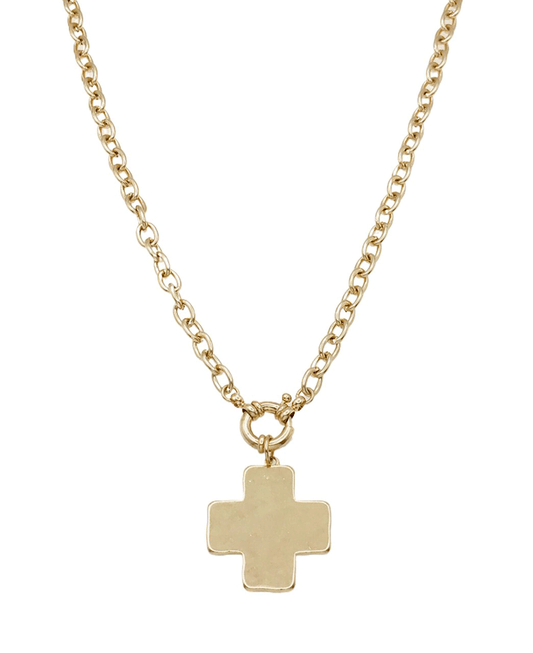 Solid Cross Chain Necklace