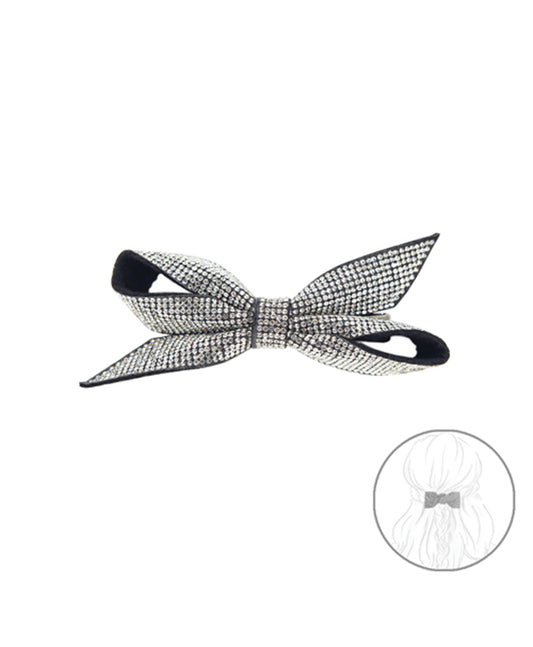 AB Bow Suede Barrette