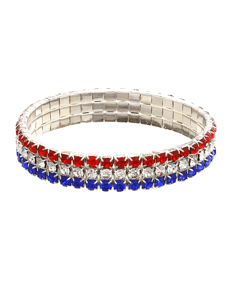 Flag 3 Line Elastic Bracelet