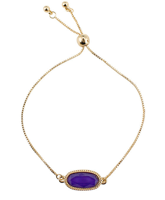 Lacquer Oval Shape Slide Bracelet