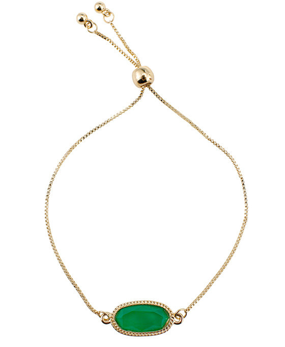Lacquer Oval Shape Slide Bracelet