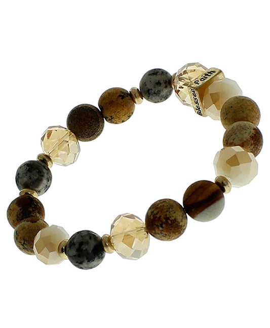 Glass Natural Bead Stretch