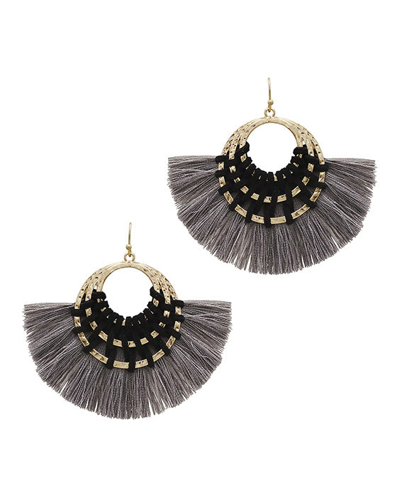 Metal w/ Tassel Earring