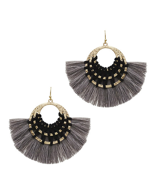 Metal w/ Tassel Earring