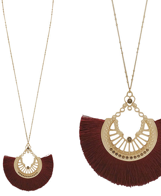 Filigree Tassel Necklace