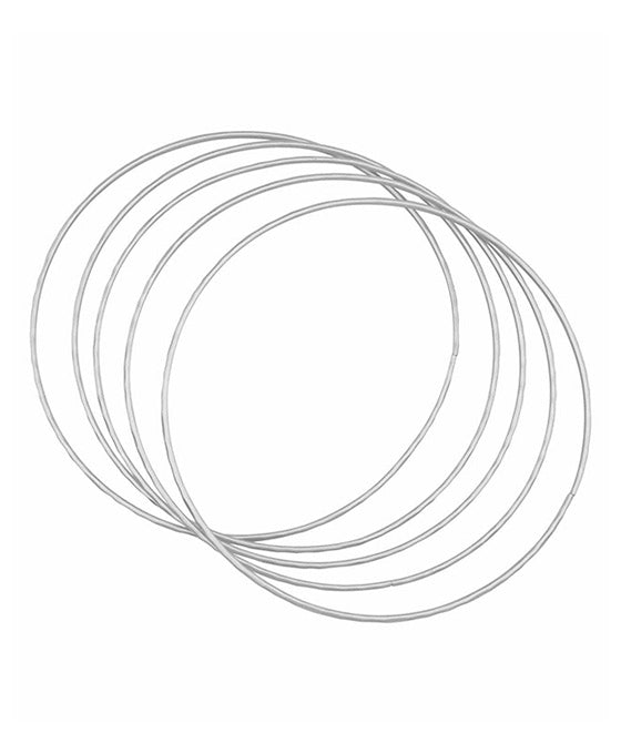 Metal Hammered 5 Set Bangle Bracelet