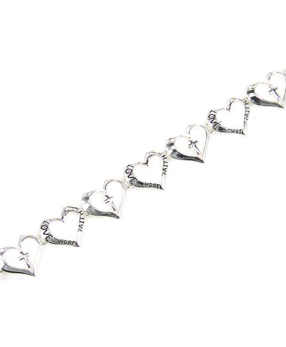 Heart Religious Message Magnetic Bracelet