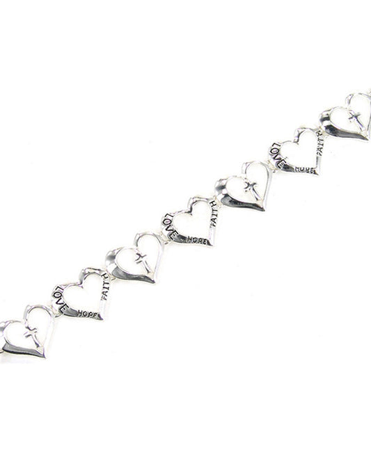 Heart Religious Message Magnetic Bracelet